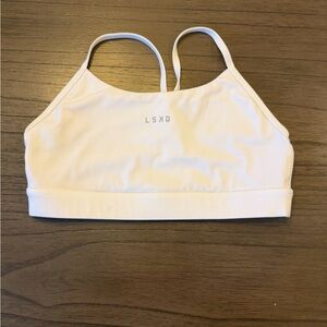 Women's White Sports Bra